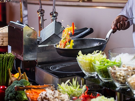 live cooking station